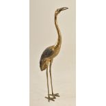 20TH CENTURY LARGE BRASS CRANE FIGURINE 铜 仙鹤