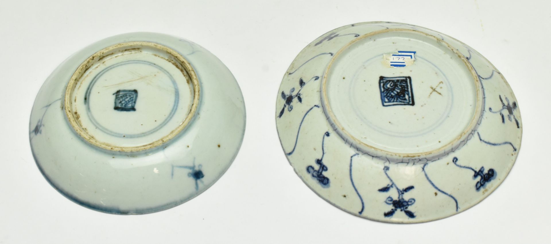 GROUP OF SIX BLUE AND WHITE EXPORT PLATES, QING DYNASTY - Bild 7 aus 7