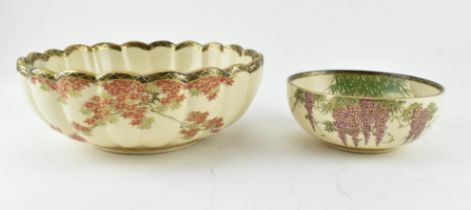 TWO JAPANESE SATSUMA BOWLS 日本萨摩碗两只