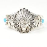 925 SILVER & TURQUOISE CUFF BANGLE