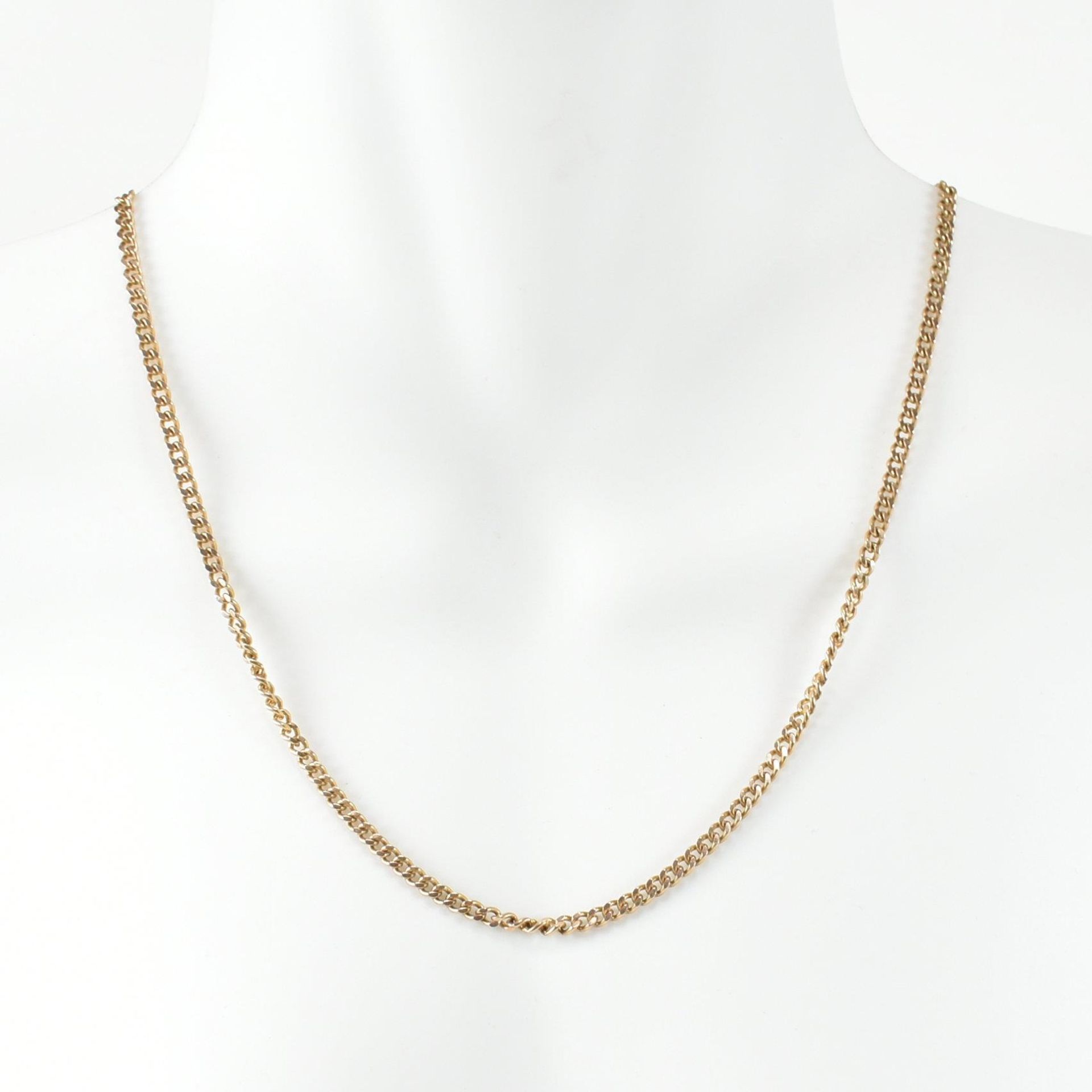 HALLMARKED 9CT GOLD CURB LINK CHAIN NECKLACE - Image 6 of 6