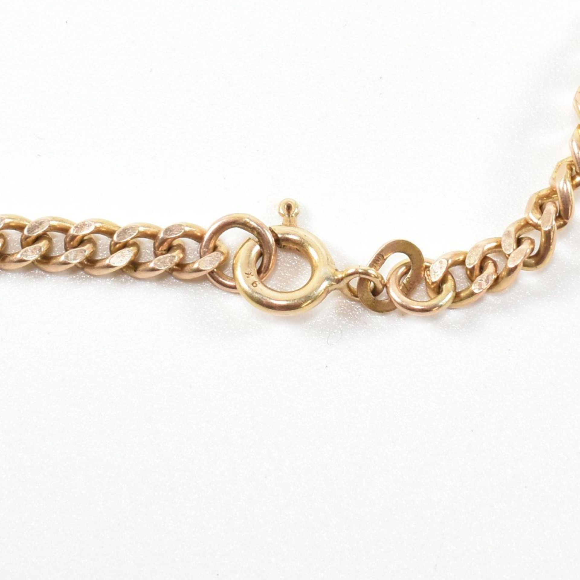 HALLMARKED 9CT GOLD CURB LINK CHAIN NECKLACE - Image 5 of 6
