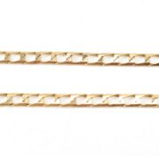 ITALIAN HALLMARKED 9CT GOLD FLAT CURB LINK CHAIN NECKLACE