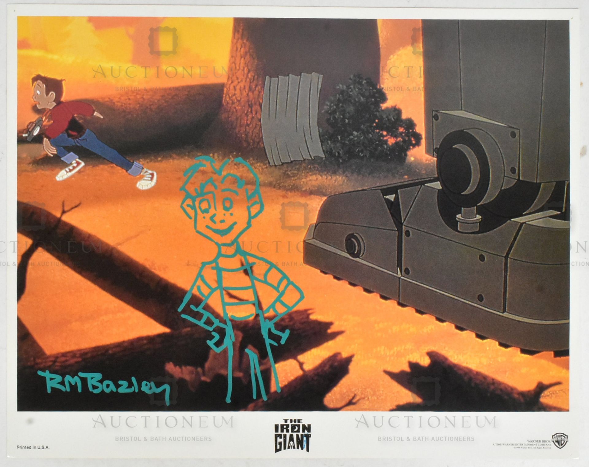 THE IRON GIANT - ORIGINAL SIGNED LOBBY CARD