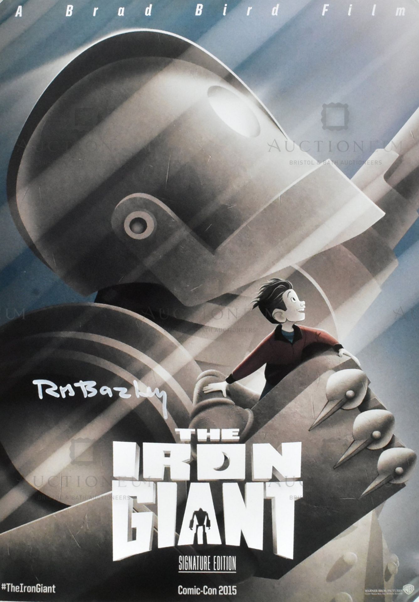 THE IRON GIANT - RICHARD BAZLEY - SIGNED POSTER