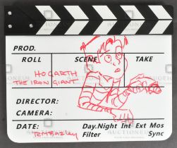 THE IRON GIANT - CLAPPERBOARD SIGNED & SKETCHED BY BAZLEY