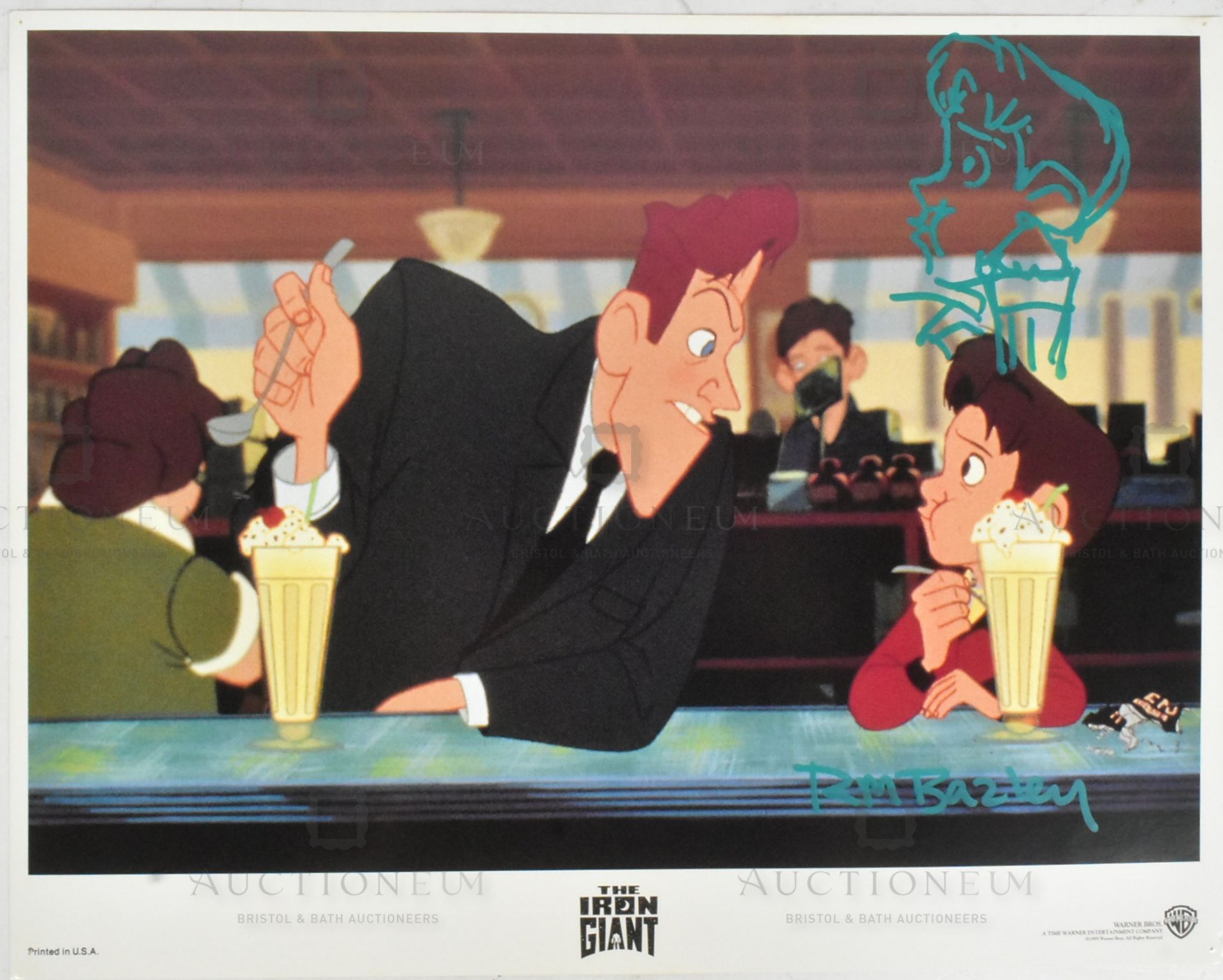 THE IRON GIANT - ORIGINAL SIGNED LOBBY CARD