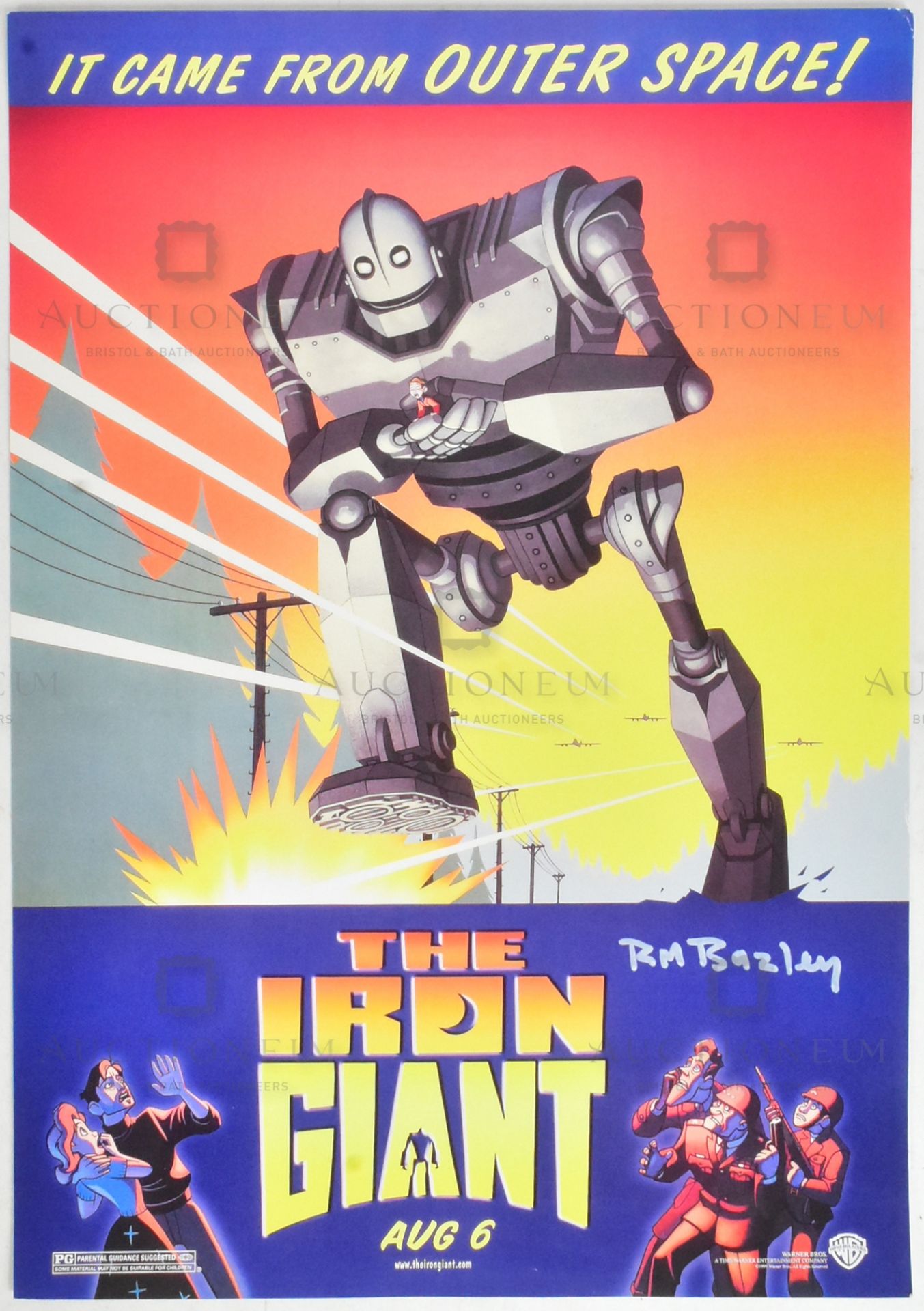 THE IRON GIANT - RICHARD BAZLEY - SIGNED POSTER