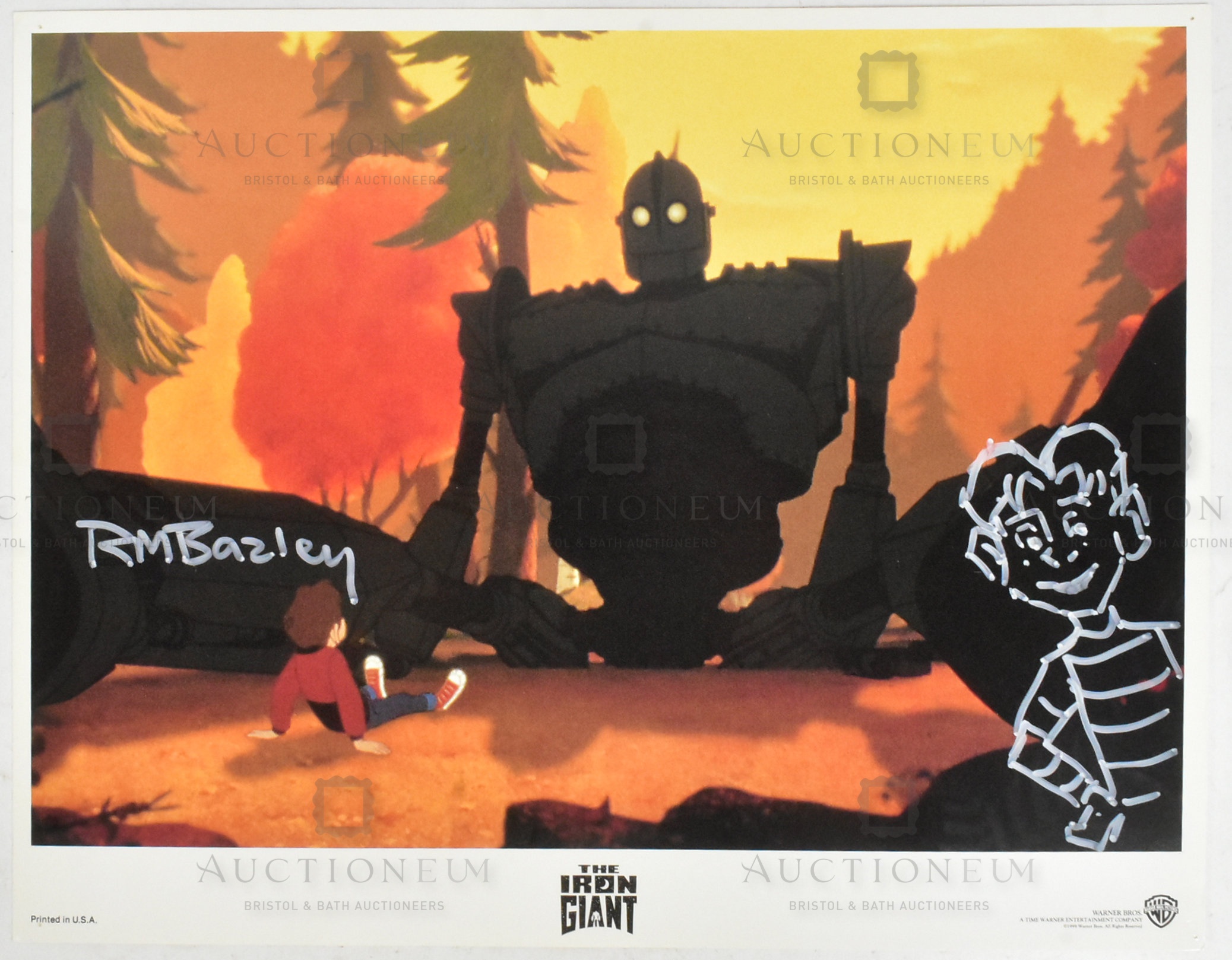 THE IRON GIANT - ORIGINAL SIGNED LOBBY CARD