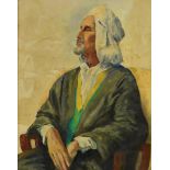 20TH CENTURY OIL ON BOARD PAINTING OF AN ARAB MAN