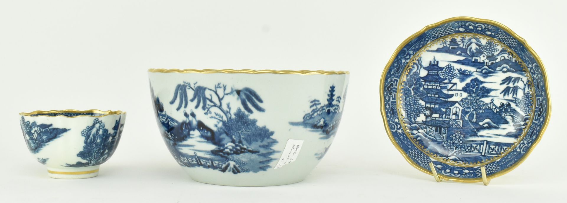 18TH CENTURY CAUGHTLEY CUP & SAUCER AND N IRONSTONE BOWL - Image 2 of 7