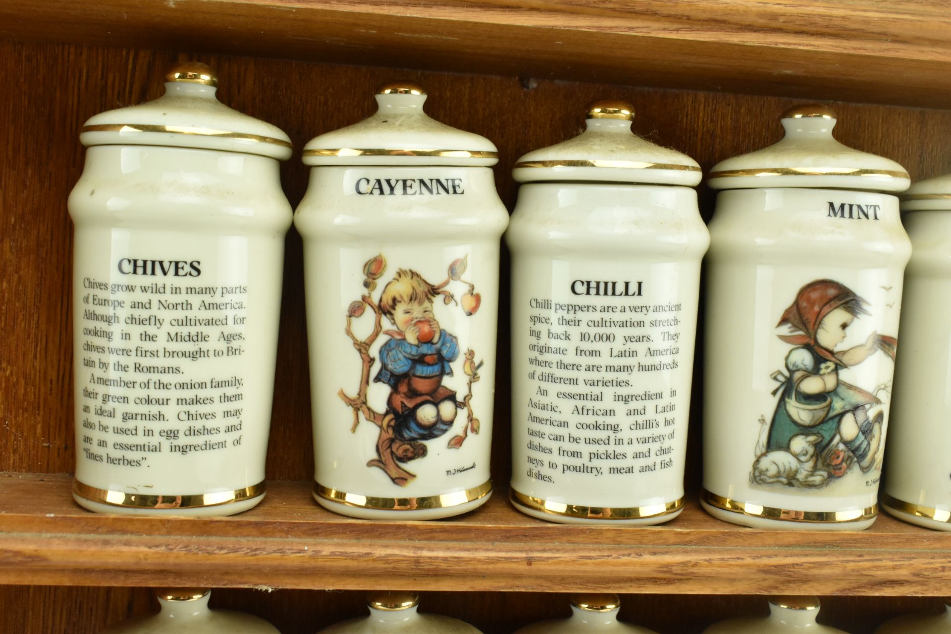 HUMMEL SPICE RACK AND TWENTY-FOUR CERAMIC SPICE JARS - Image 4 of 8