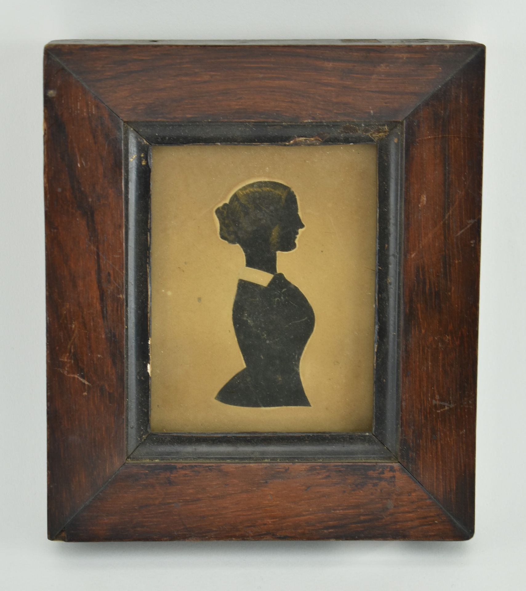 19TH CENTURY VICTORIAN SILHOUETTE DRAWING OF A LADY