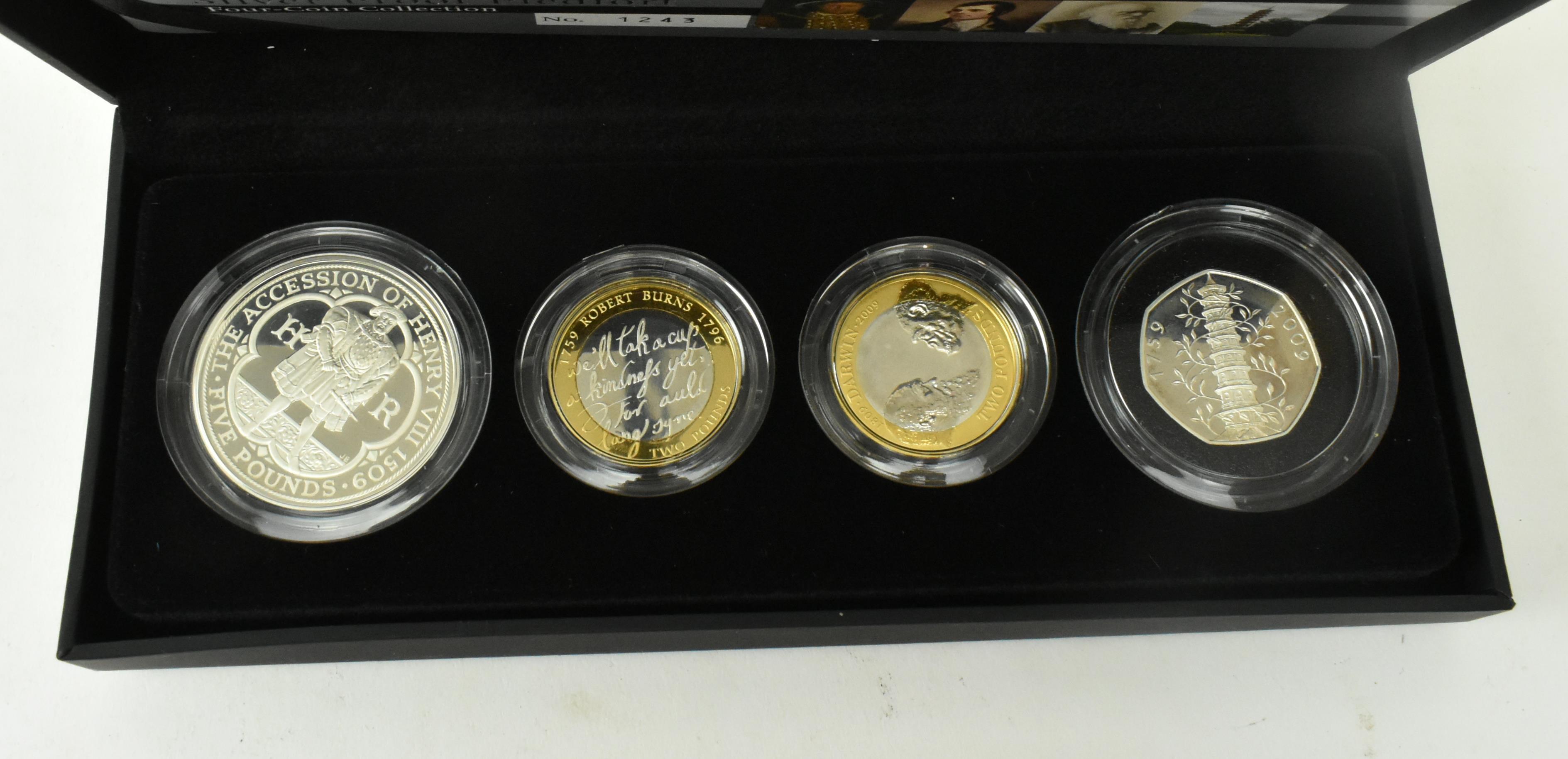 ROYAL MINT 2009 SILVER PROOF PIEDFORT FOUR COIN COLLECTION - Image 2 of 4