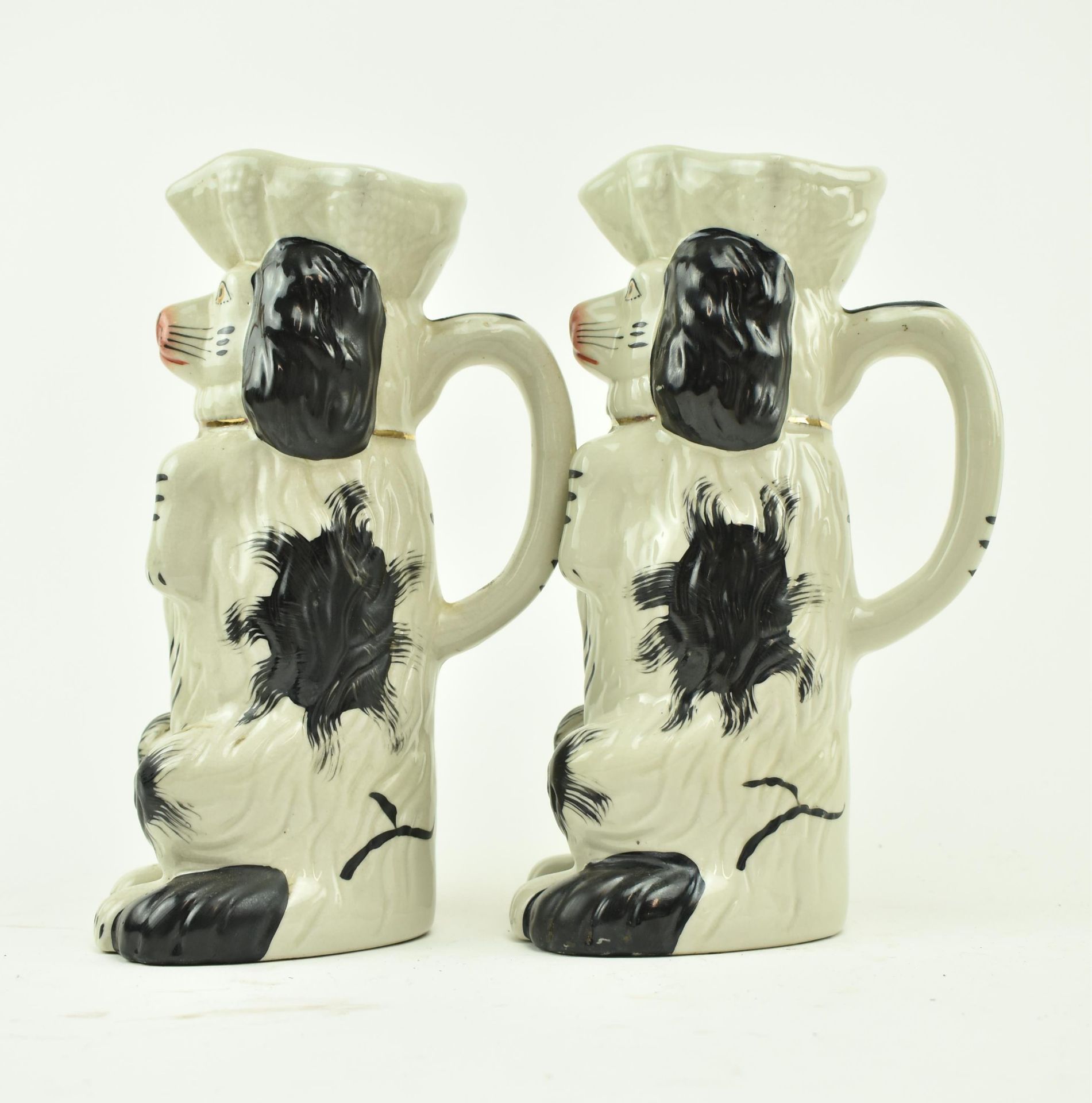 GROUP OF EIGHT 19TH CENTURY STAFFORDSHIRE DOGS & PITCHERS - Image 4 of 19
