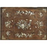 19TH CENTURY CHINESE MOTHER OF PEARL INLAID PANEL TABLETOP