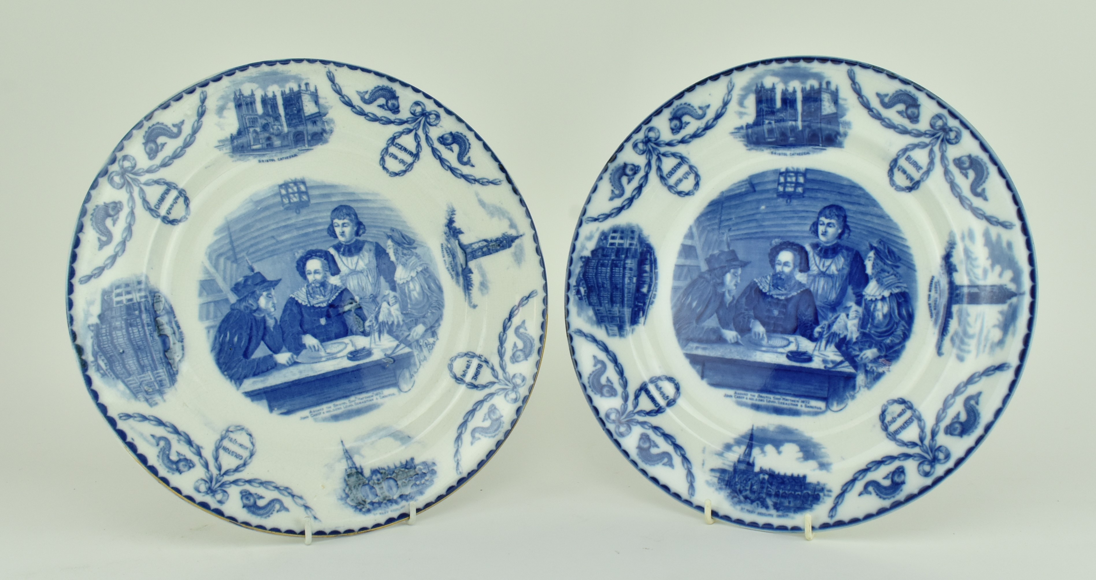 TWO EDGAR DOBBS COMMEMORATIVE PLATES - KING EDWARD VII