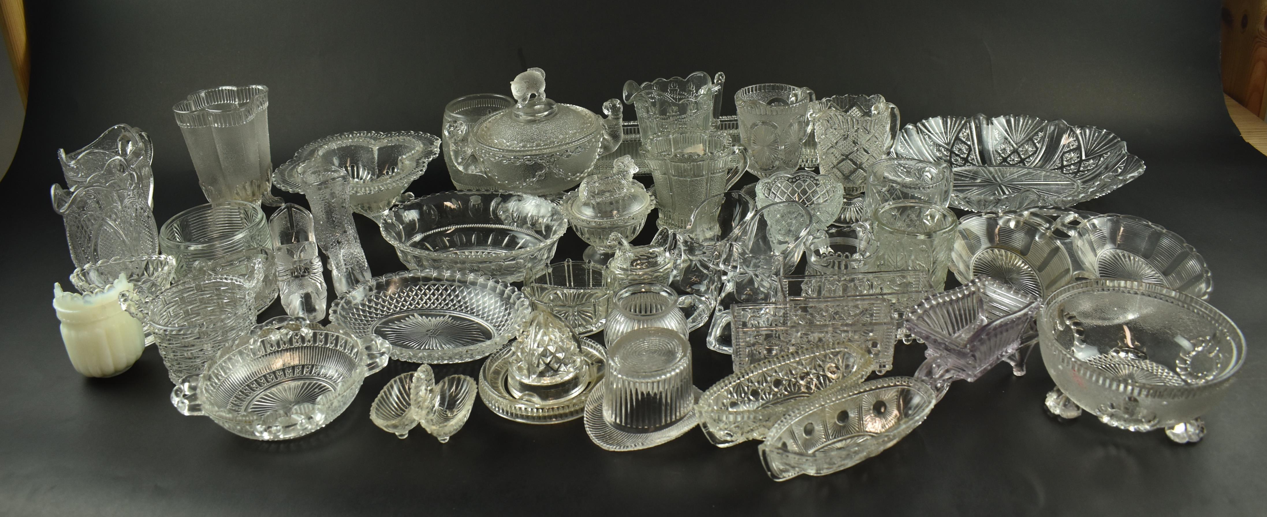 COLLECTION OF VICTORIAN & LATER PRESSED GLASS - Image 2 of 14
