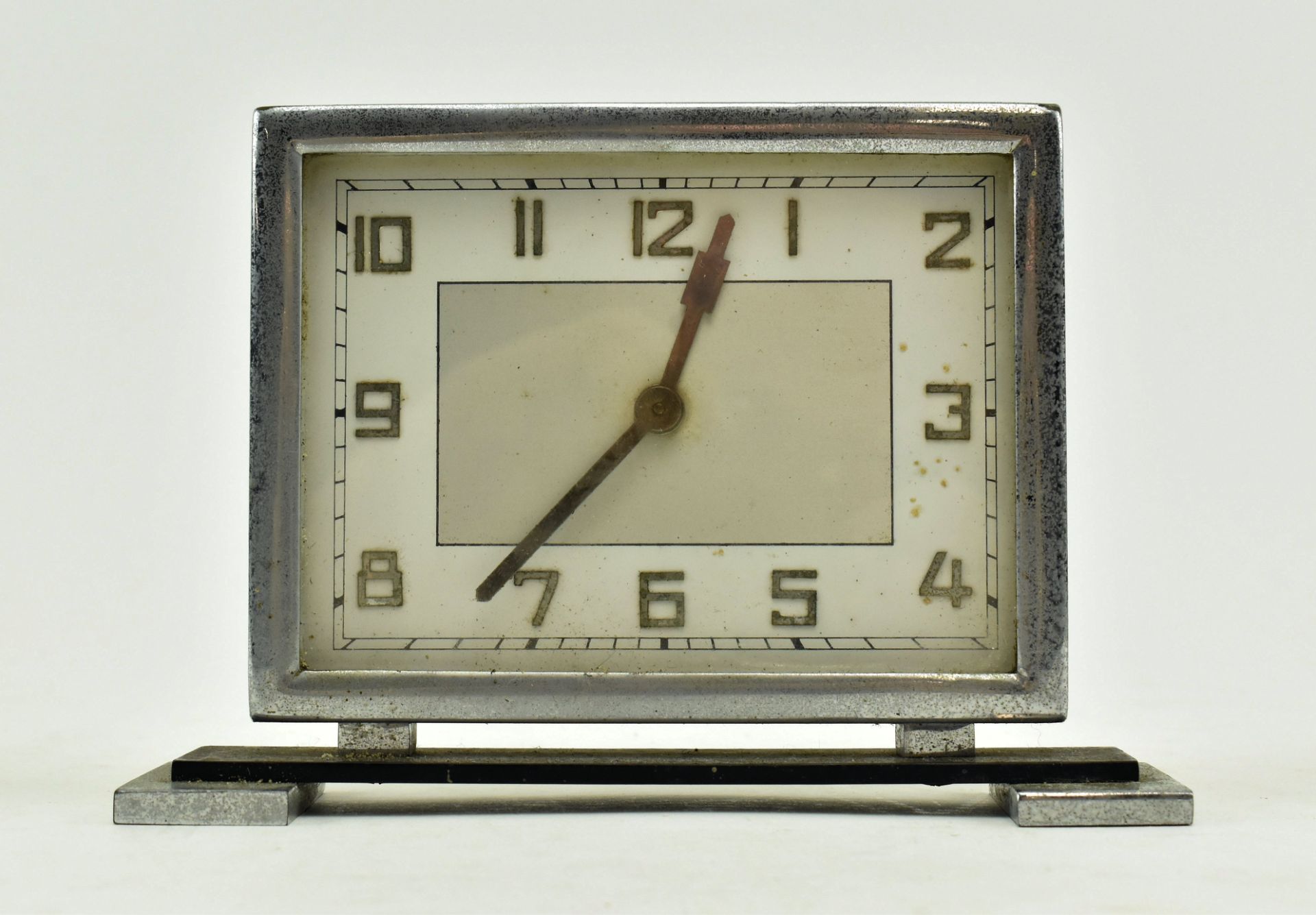 1920S ART DECO CHROME CASED DESK CLOCK - Bild 2 aus 8