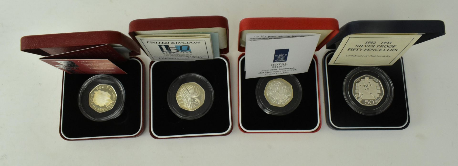 SEVEN ROYAL MINT COMMEMORATIVE FIFTY PENCE COINS - Image 3 of 4