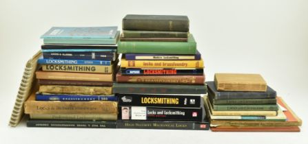 LOCKSMITHING. A COLLECTION OF BOOKS ON LOCKS, BRASS & METAL