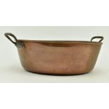 EARLY 20TH CENTURY COPPER TWIN HANDLED PAN