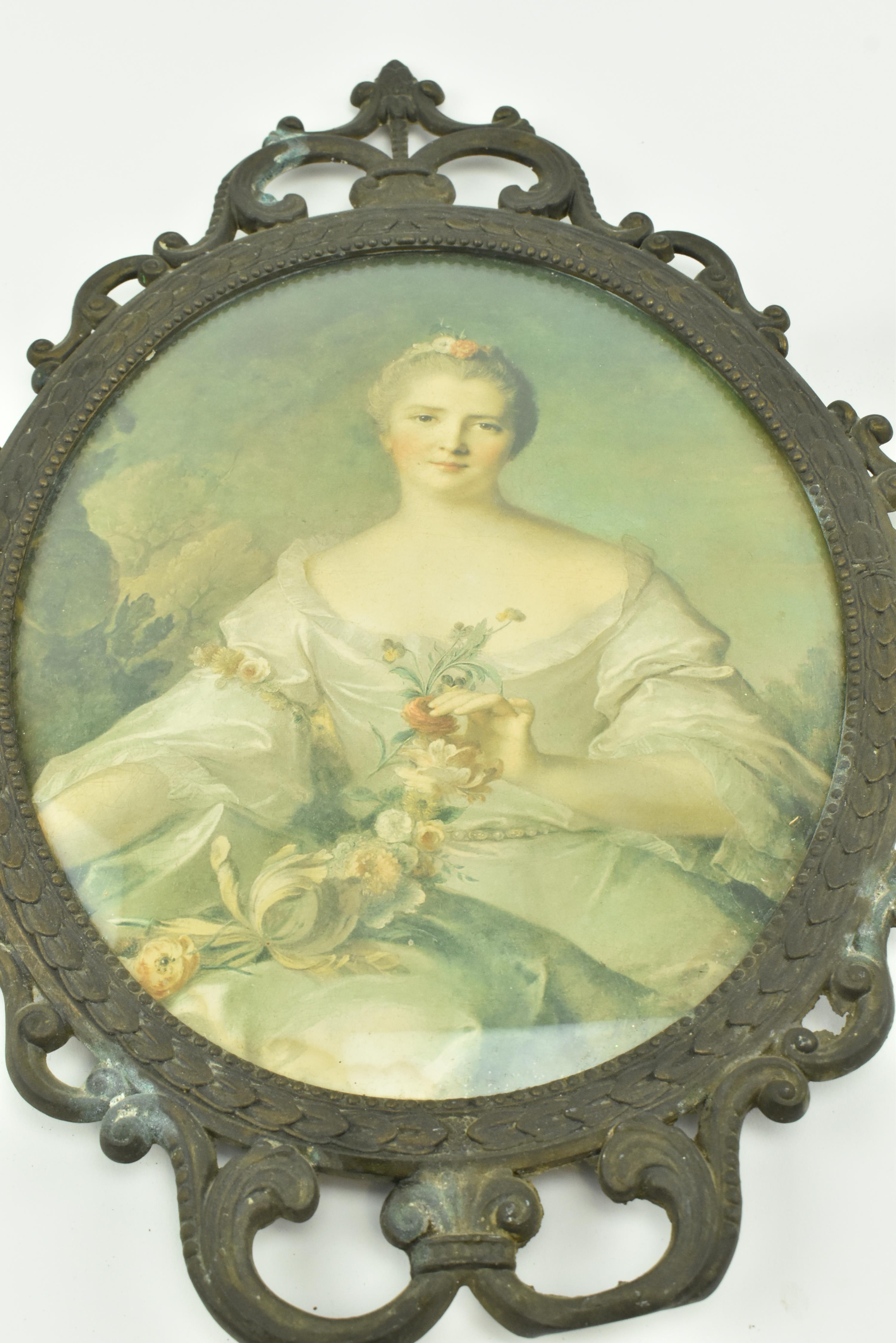 TWO VICTORIAN WROUGHT CAST COPPER PHOTOGRAPH FRAMES - Image 2 of 5
