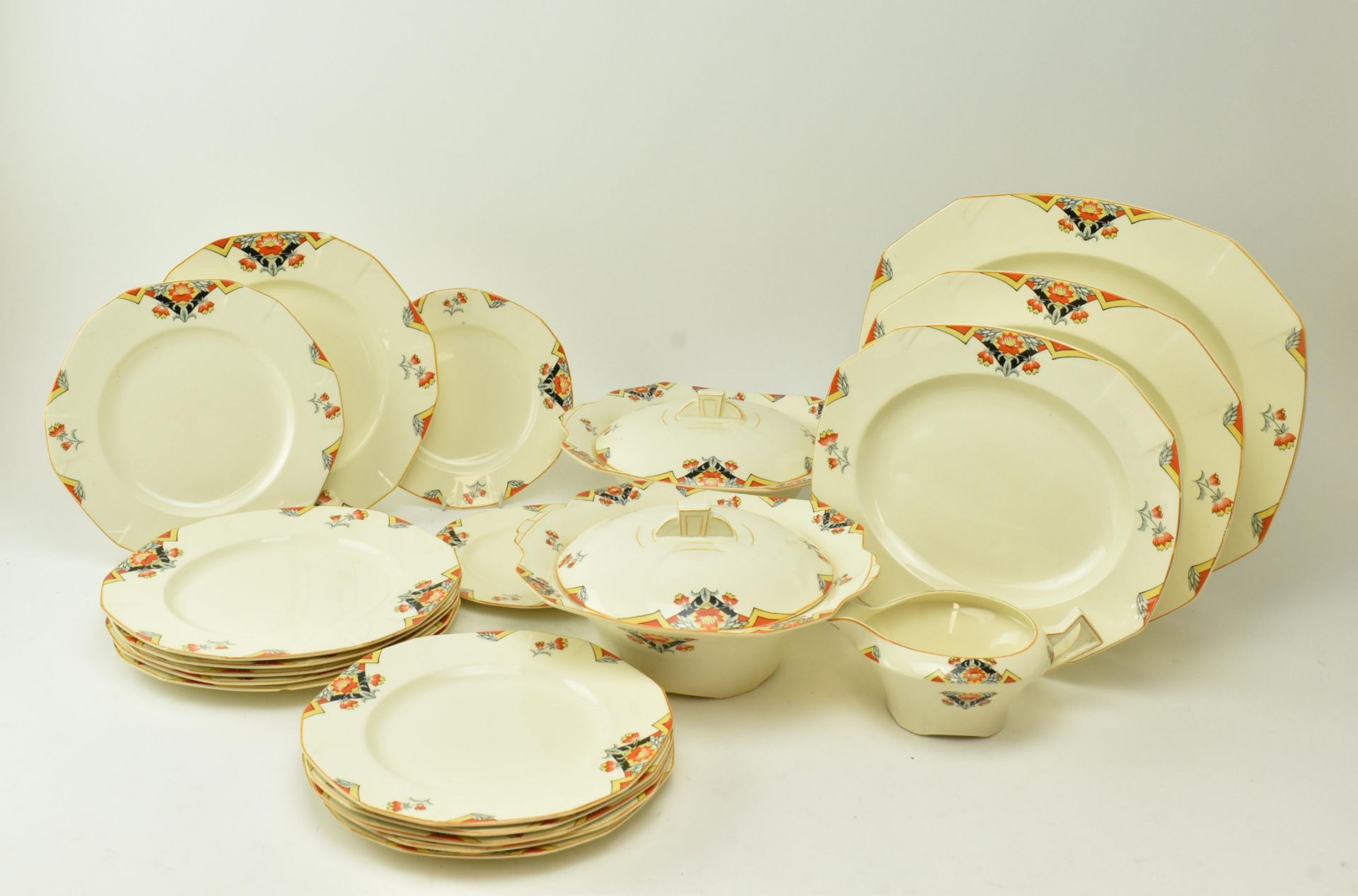 ALFRED MEAKIN - MARIGOLD PRINCESS SHAPE - ART DECO SERVICE