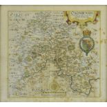 C. SAXTON & W. HOLE - 17TH CENTURY MAP OF OXFORDSHIRE