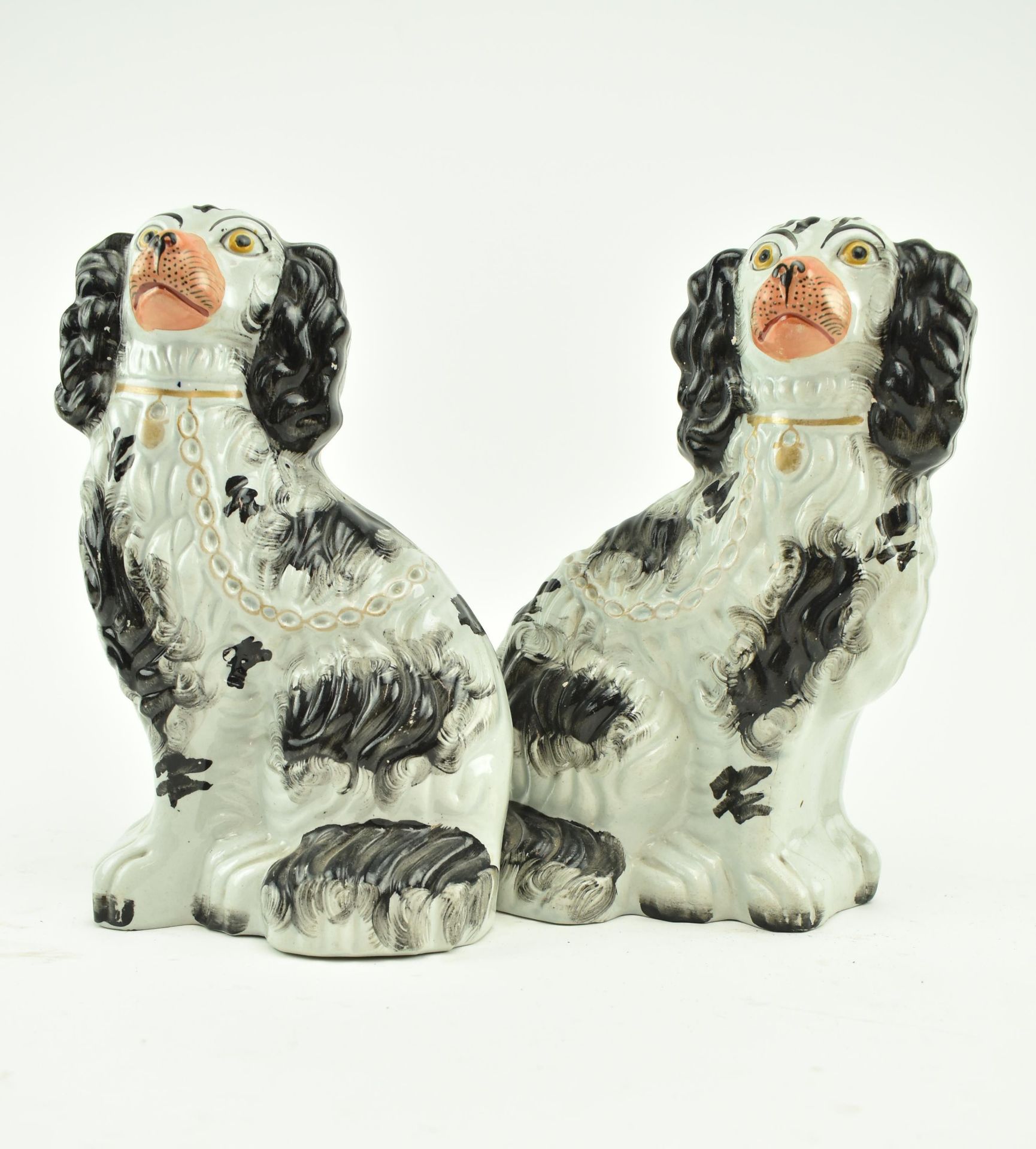 GROUP OF EIGHT 19TH CENTURY STAFFORDSHIRE DOGS & PITCHERS - Image 7 of 19