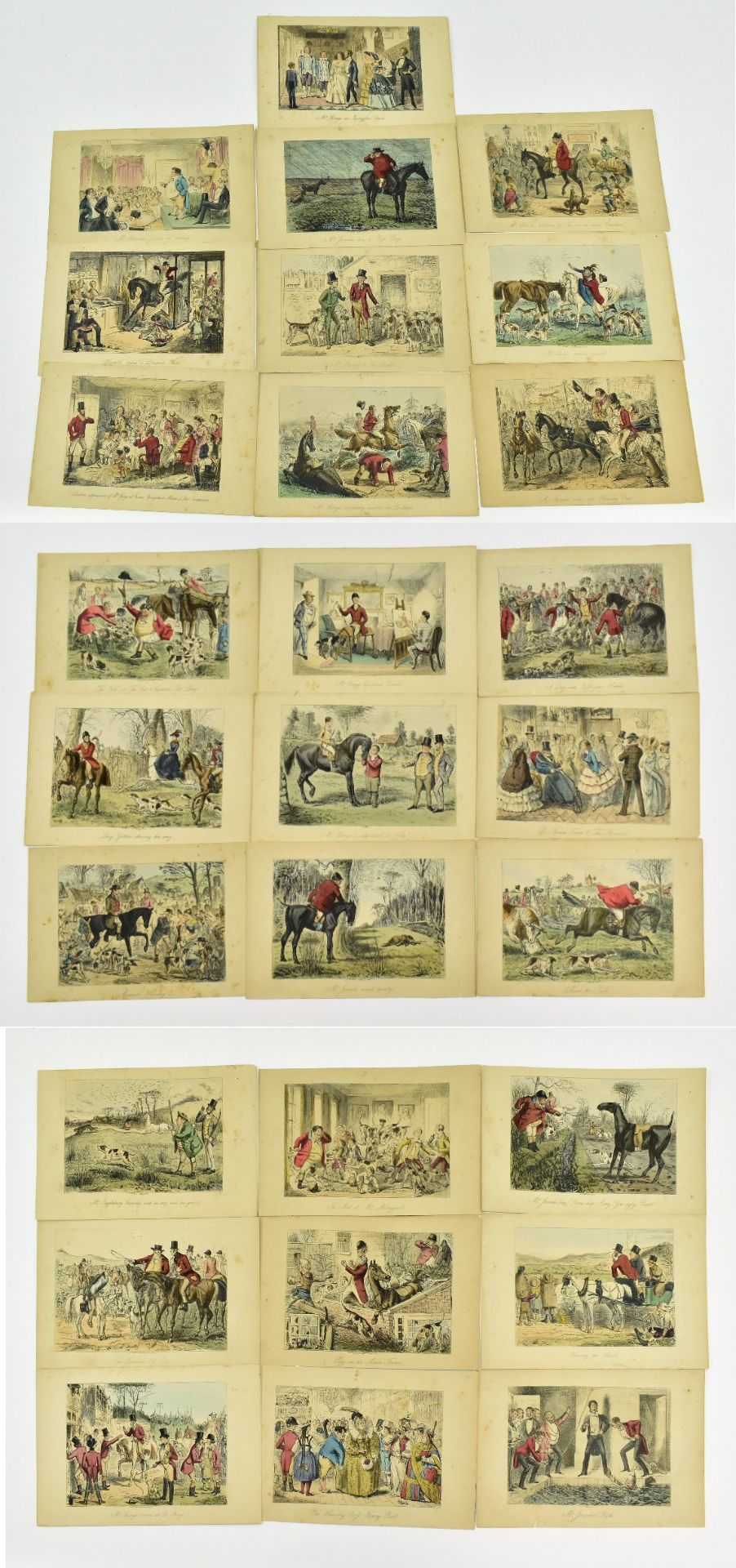 28 VICTORIAN HAND COLOURED SPORTING PRINTS / ENGRAVINGS - Image 2 of 13