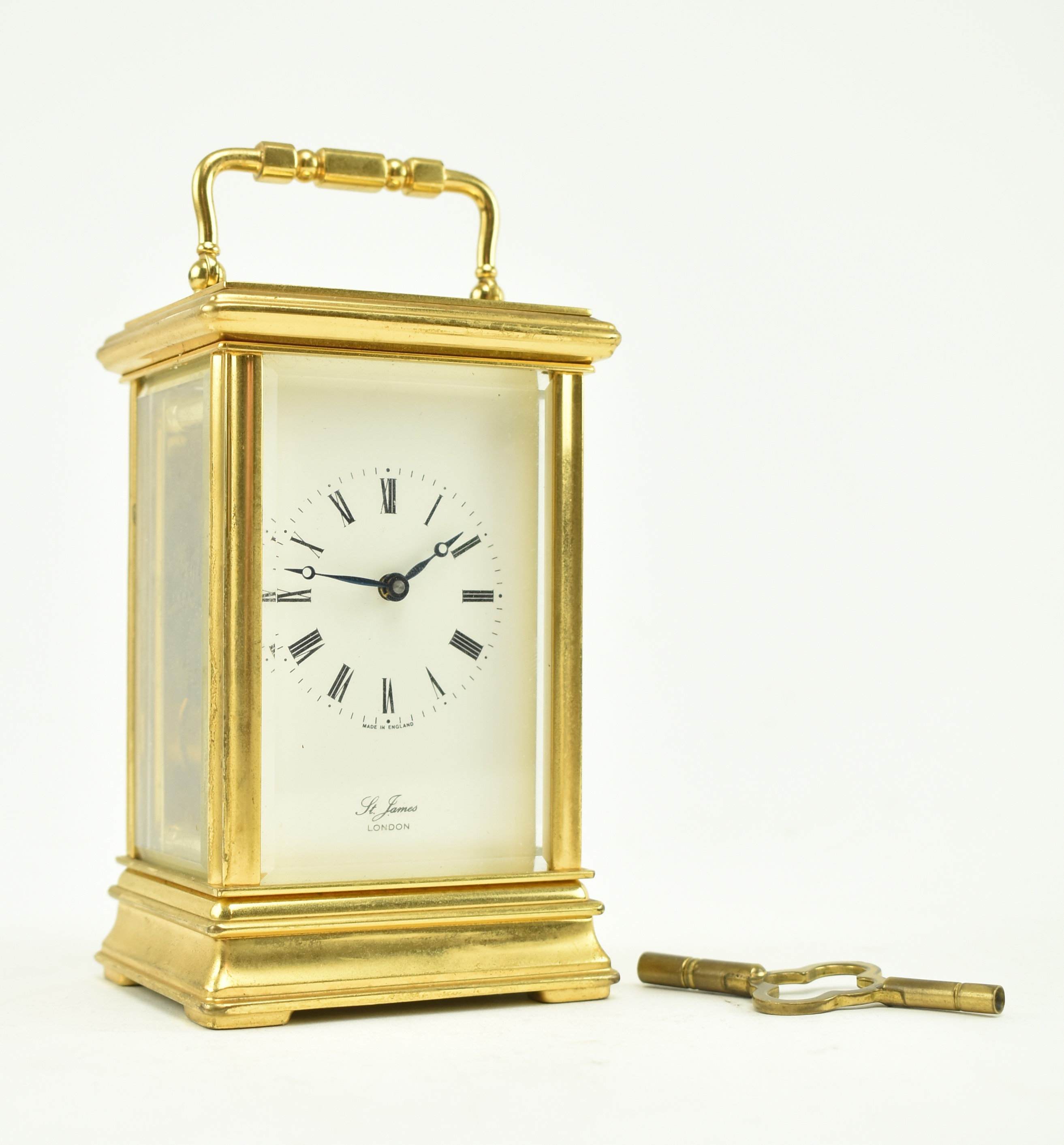 ST. JAMES BRASS REPEATING MANTLEPIECE CARRIAGE CLOCK - Image 2 of 6