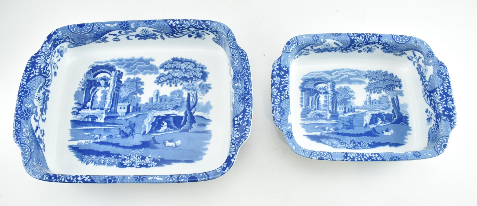 SPODE & BURSLEM - BLUE AND WHITE BAKING DISHES & TUREEN - Image 4 of 12