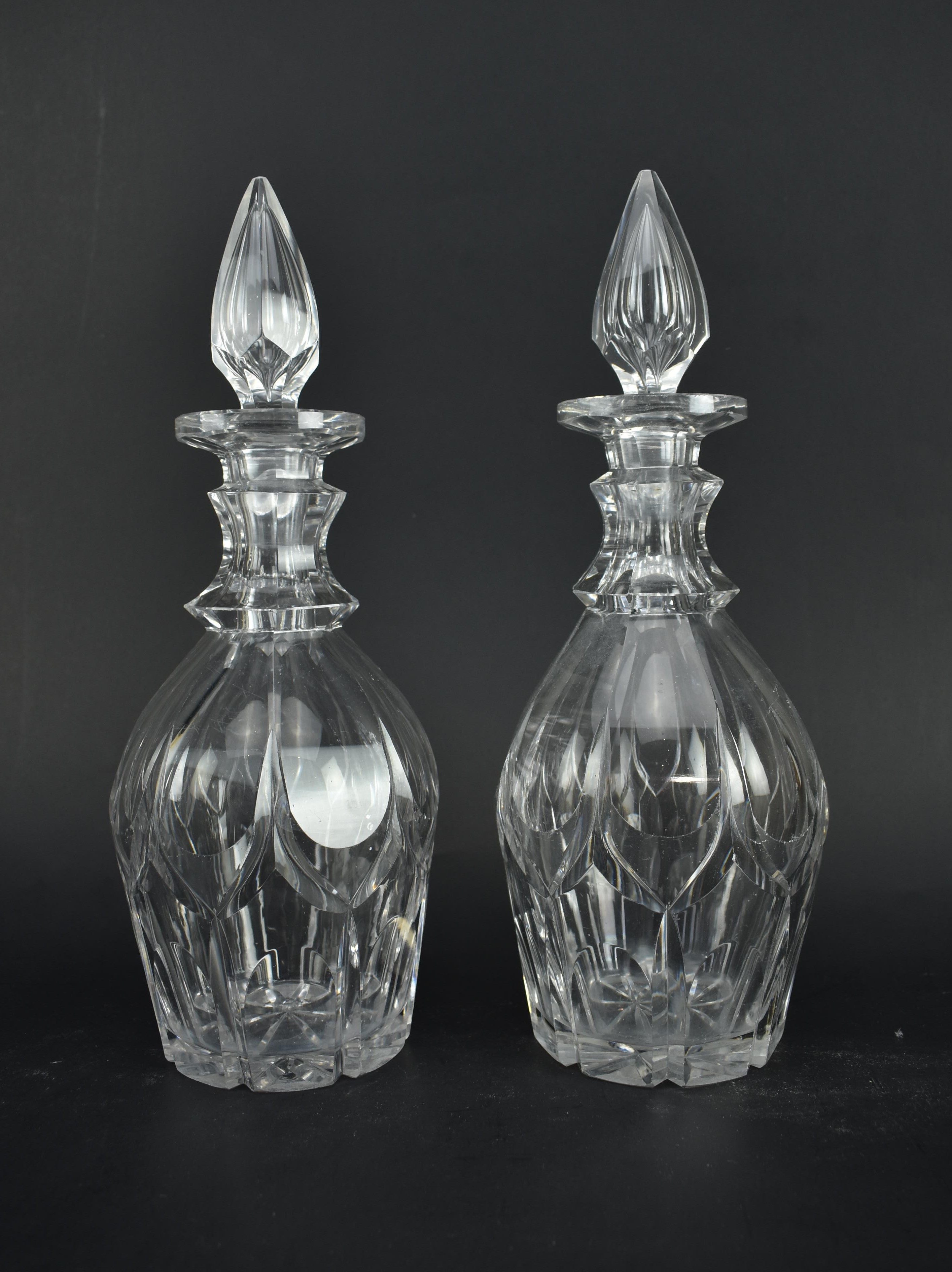 PAIR OF VICTORIAN GLASS DECANTERS & A GEORGE III DRINKING GLASS - Image 5 of 8