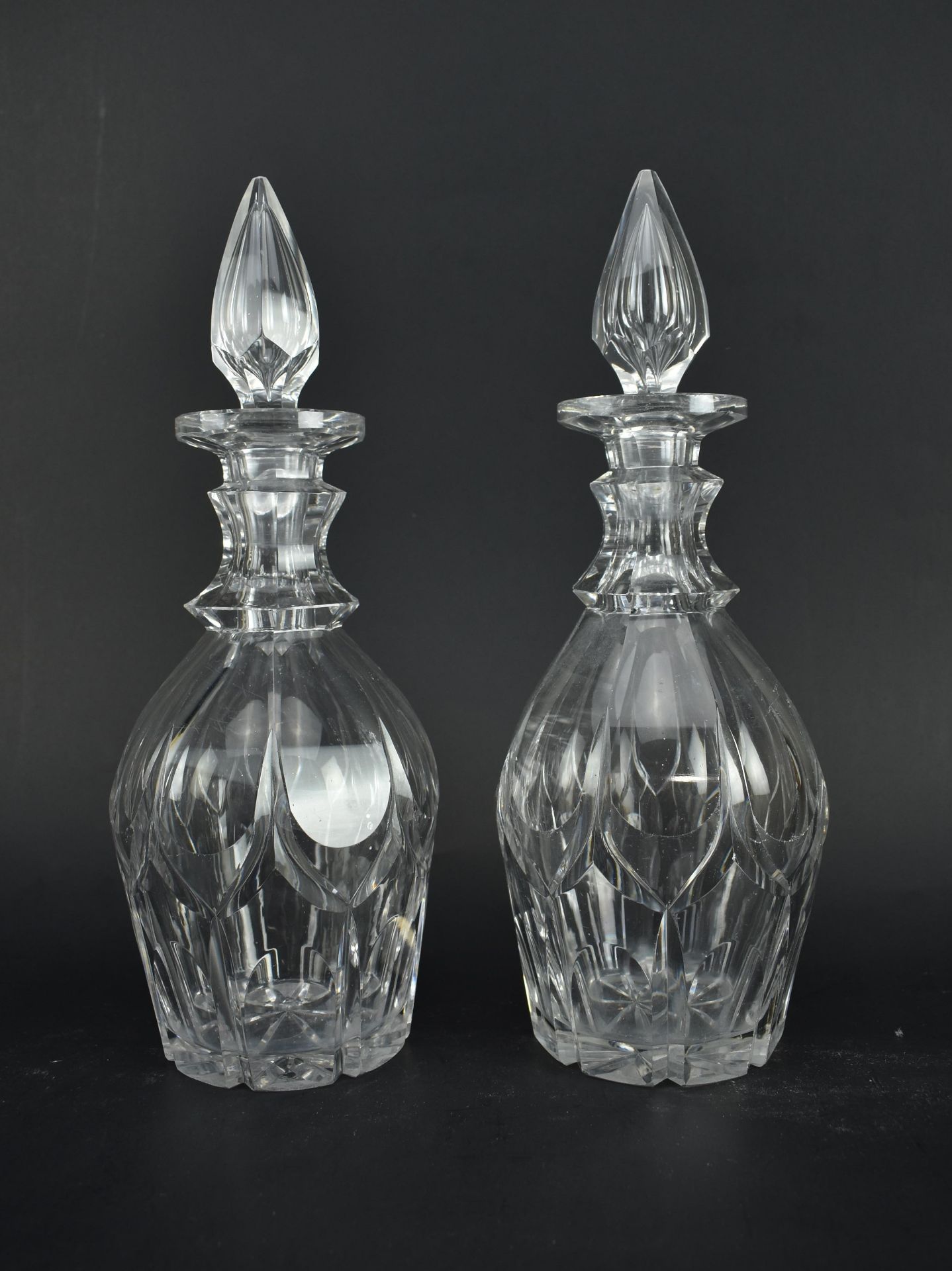 PAIR OF VICTORIAN GLASS DECANTERS & A GEORGE III DRINKING GLASS - Image 5 of 8