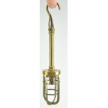 20TH CENTURY BRASS HANGING INSPECTION NAUTICAL DOCK LAMP