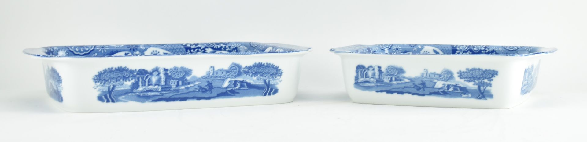 SPODE & BURSLEM - BLUE AND WHITE BAKING DISHES & TUREEN - Image 3 of 12