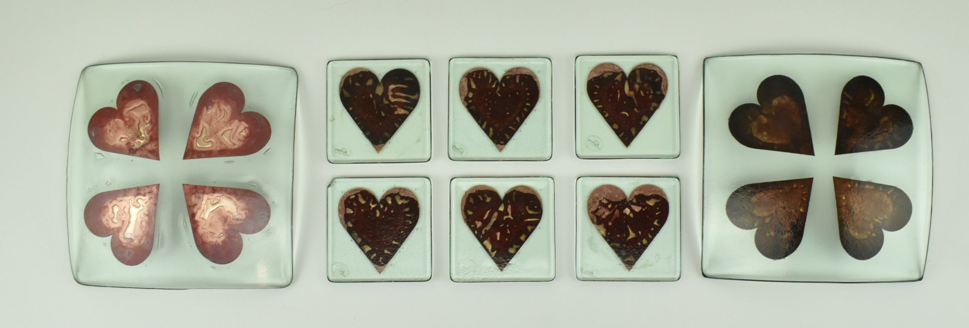 JO DOWNS - COLLECTION OF STUDIO GLASS COASTERS & PLATTERS - Image 8 of 8