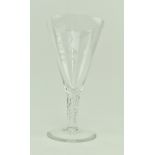 STUART GLASS - 1937 COMMEMORATIVE ETCHED GLASS CHALICE