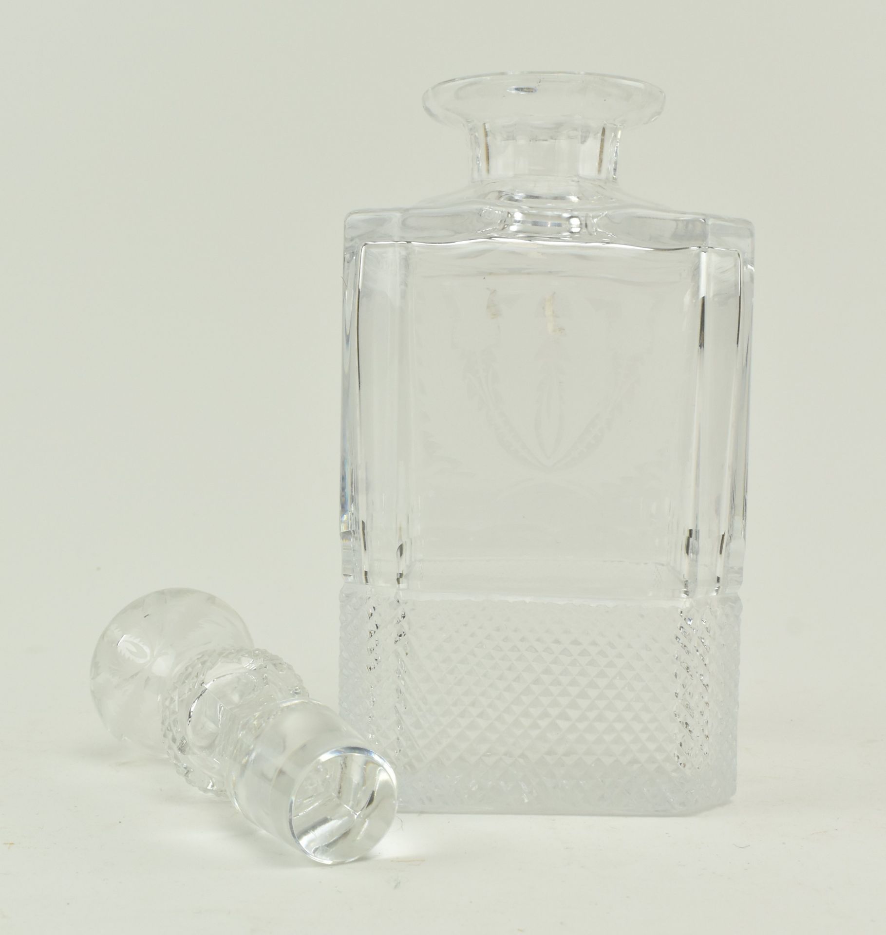 EDINBURGH CRYSTAL - SQUARE THISTLE DECANTER AND TUMBLERS - Image 2 of 6