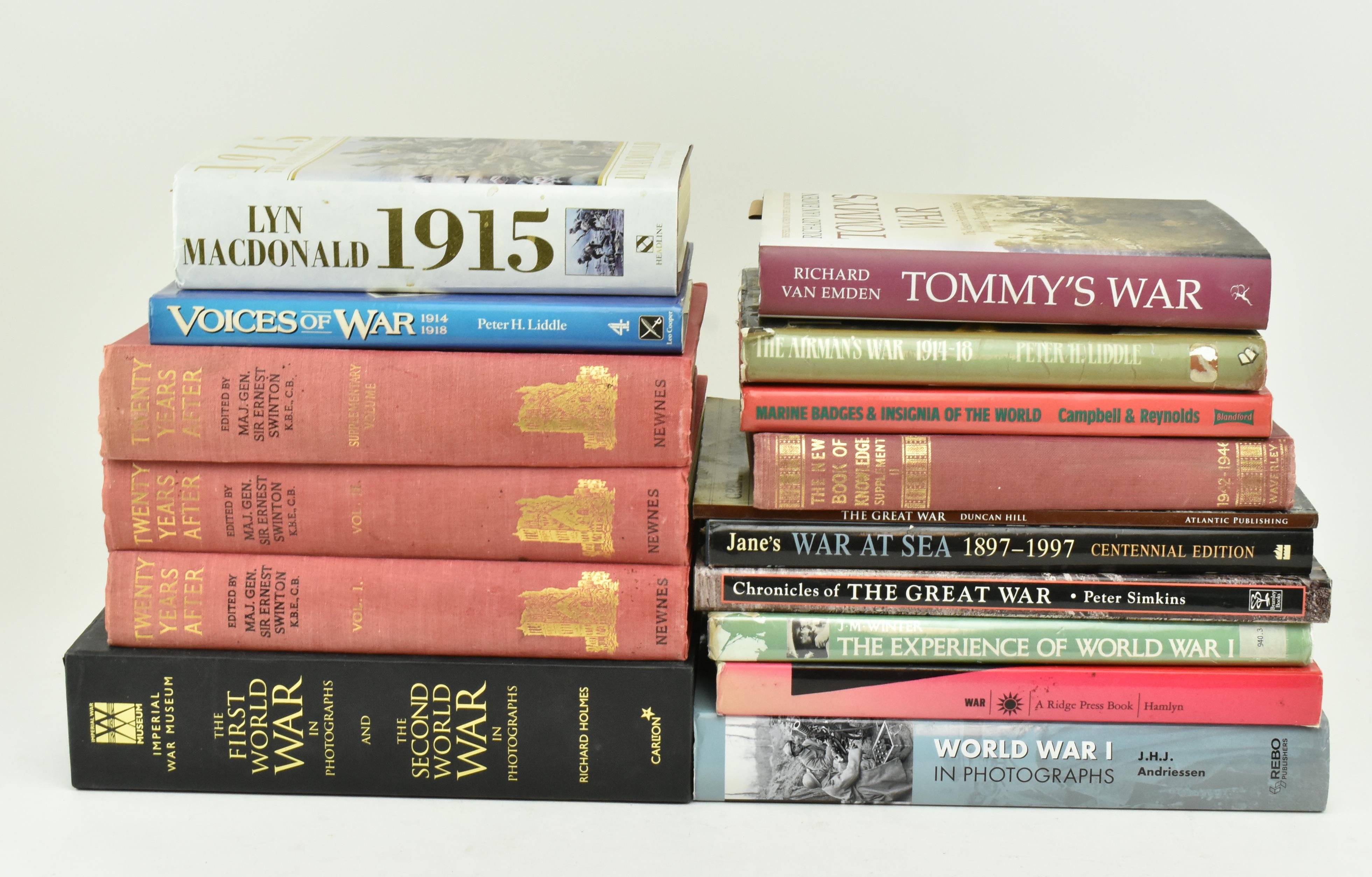 WWI MILITARY HISTORY. COLLECTION OF REFERENCE BOOKS