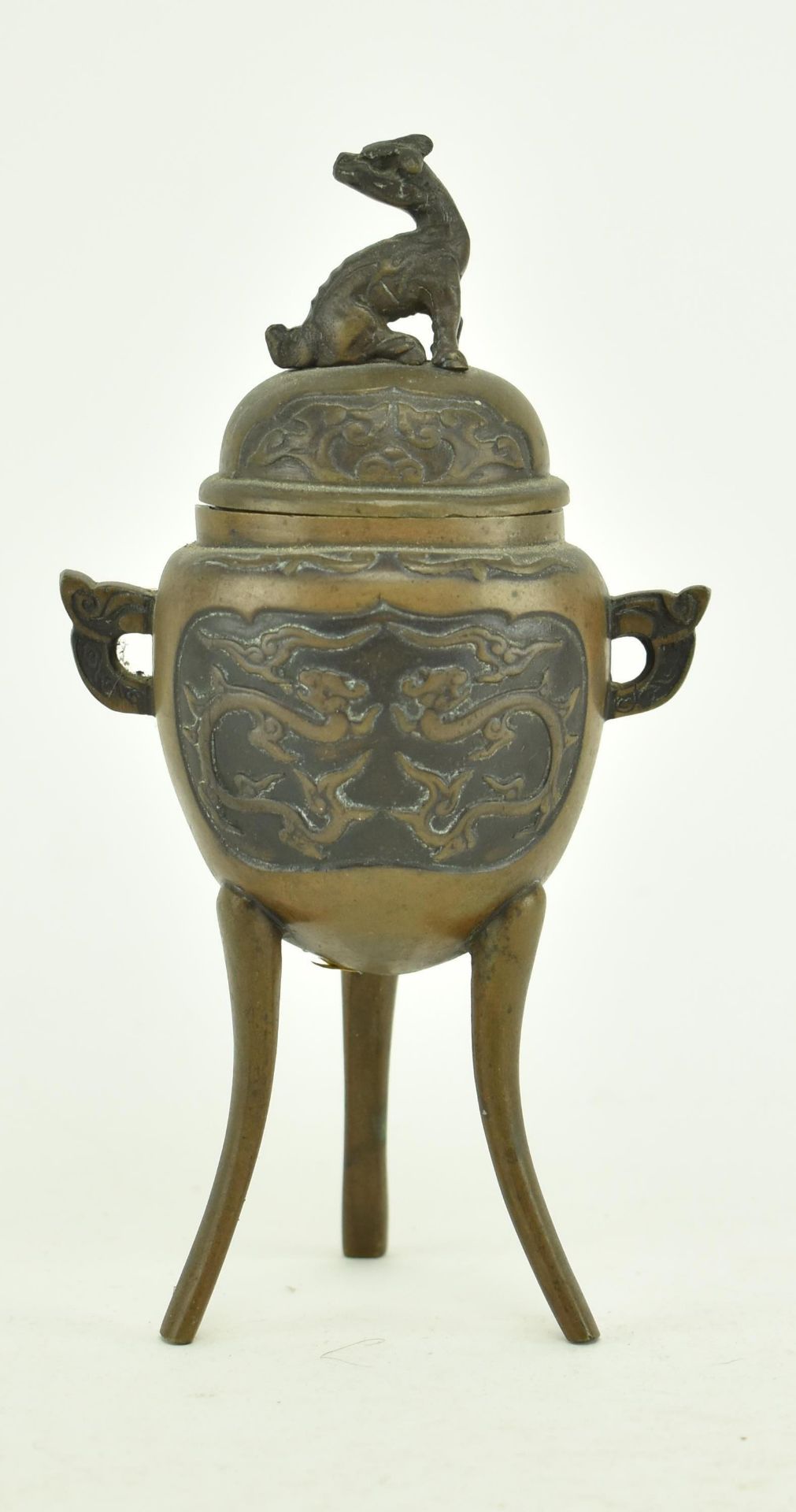 EARLY 20TH CENTURY JAPANESE TRIPOD DRAGON CENSER - Bild 2 aus 5