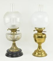 TWO VINTAGE 20TH CENTURY DUPLEX OIL LAMPS