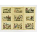 28 VICTORIAN HAND COLOURED SPORTING PRINTS / ENGRAVINGS