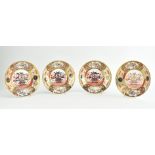 SPODE - GROUP OF FOUR 19TH CENTURY IMARI GILT SAUCERS/PLATES