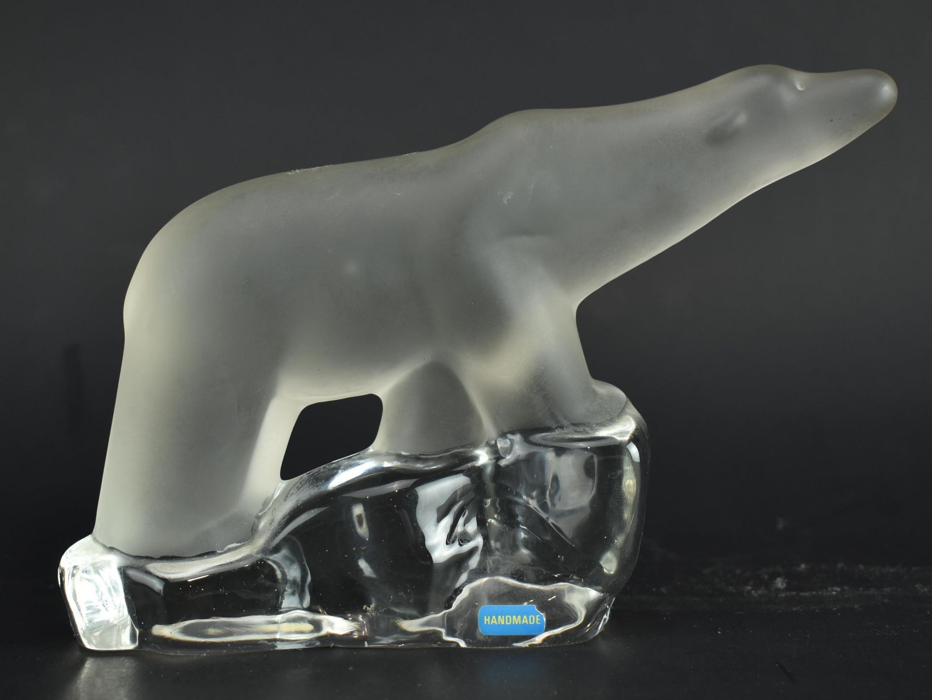 REIJMYRE GLASS POLAR BEAR & STROMBERGSHYTANN GLASS VASE - Image 7 of 8