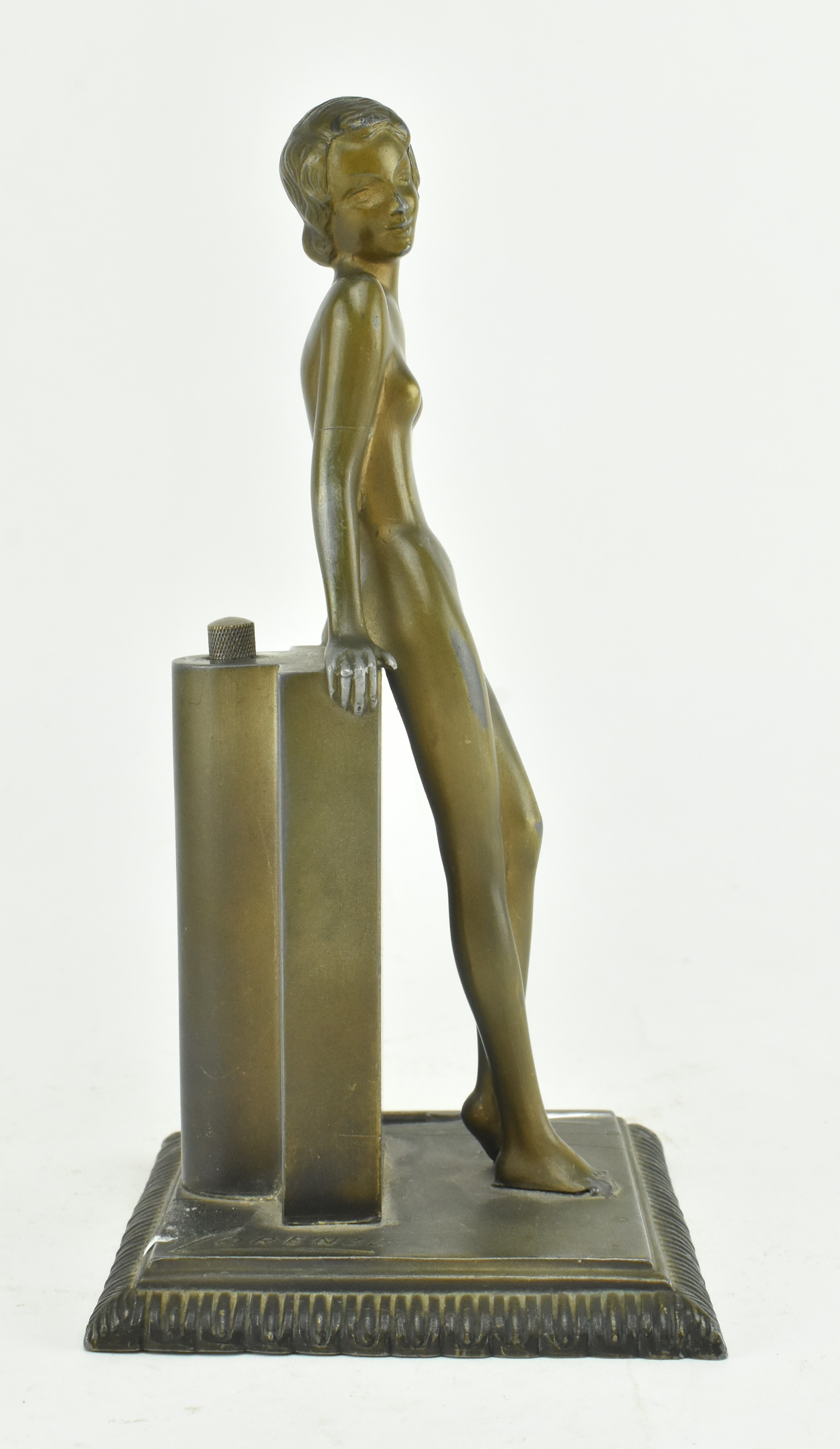 AFTER JOSEF LORENZL - ART DECO BRONZE NUDE FIGURINE STRIKER - Image 5 of 7