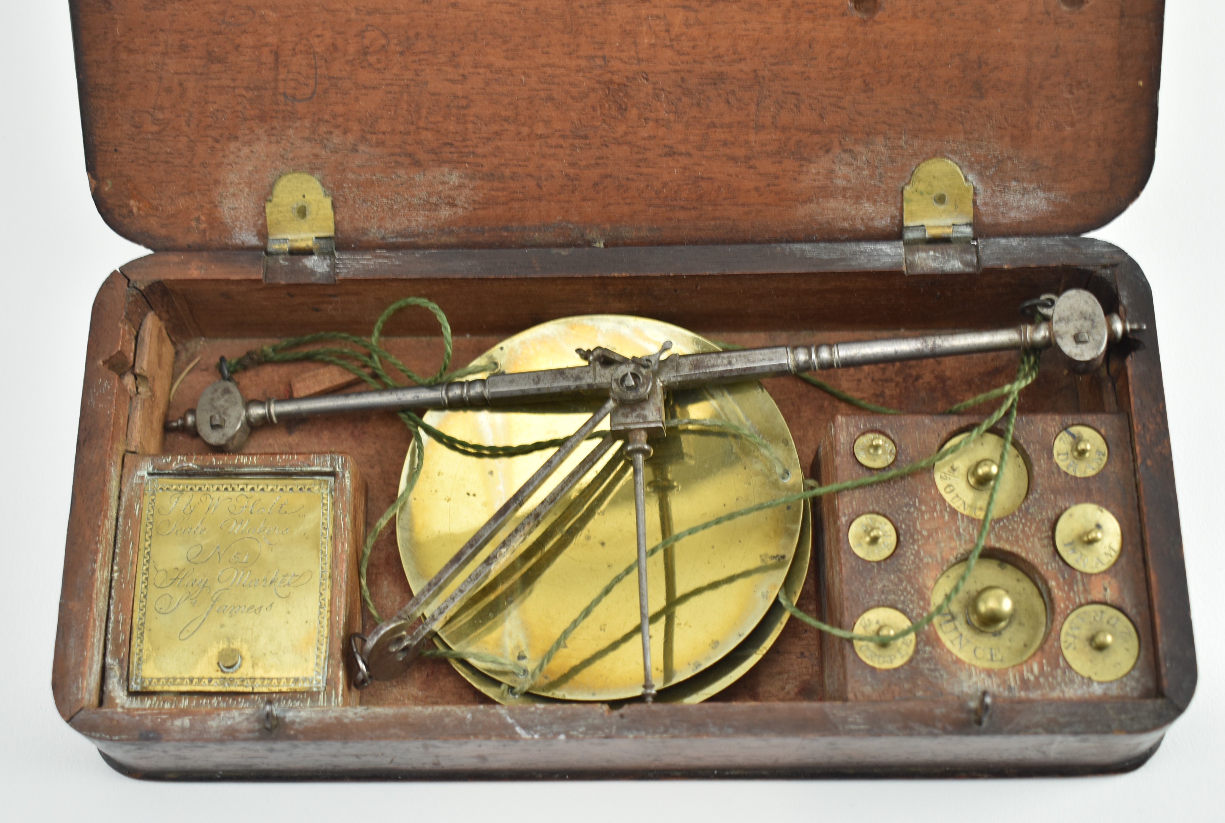 19TH CENTURY CASED SET OF MEDICINE SCALES & WIEGHTS BY J. W. HOLT - Image 2 of 14