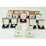 ROYAL MINT SILVER PROOF COLLECTION OF 17 ONE POUND COINS