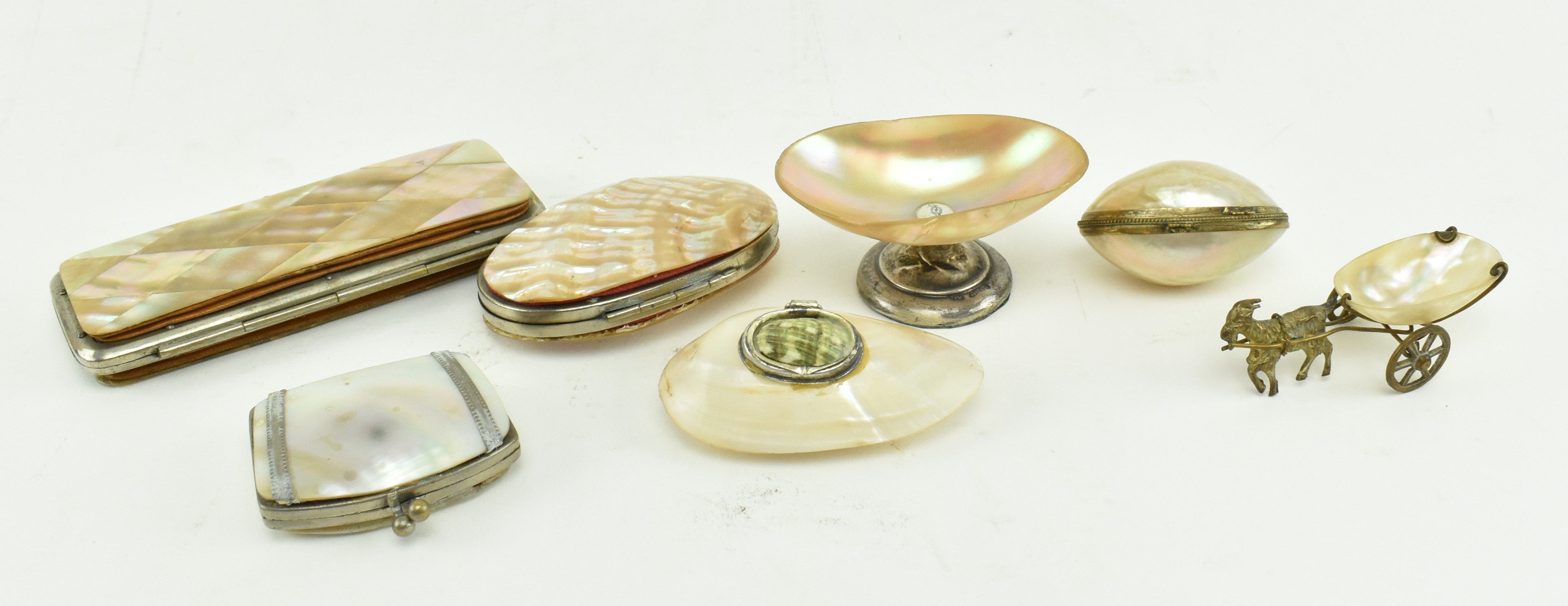 SEVEN MOTHER OF PEARL DECORATIVE TRINKET CASES - Image 2 of 9